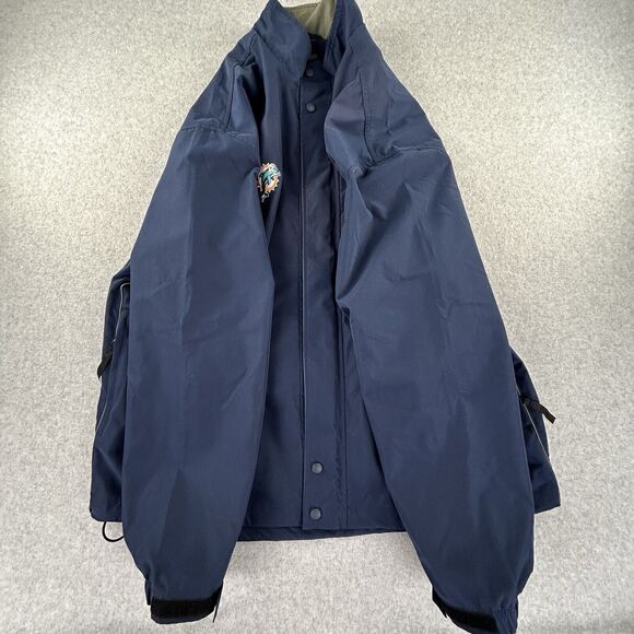 Vtg Nike Jacket Packable Windbreaker Men XL Blue Embrd Miami Dolphins Sun Logo - Picture 13 of 16